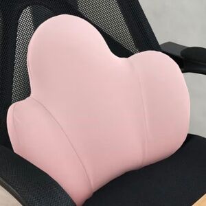 Back2 Lumbar Support Pillow – Memory Foam Back Cushion (Pink)